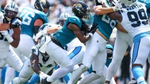 Panthers vs Jaguars was delayed on Sunday due to severe weather(Getty Images via AFP)