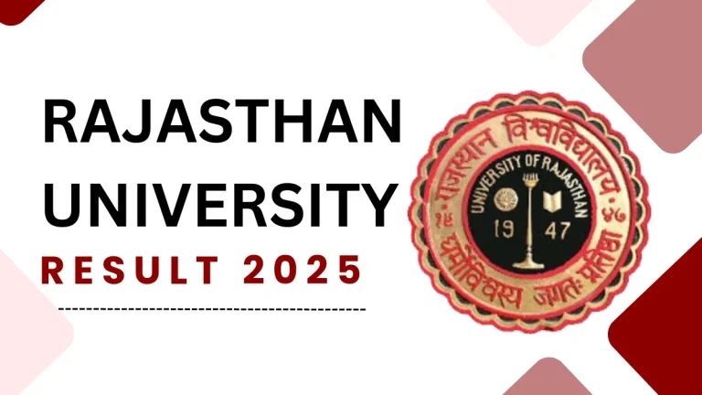 Rajasthan University Result 2025 Out Download 4th Sem Result