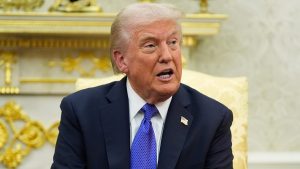 Trump reacts to report of B-1 bombers near Venezuela while threatening drug traffickers during WH roundtable